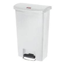 Rubbermaid Slim Jim PE pedaalafvalbak Step On 50L wit Productfoto