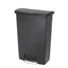 Rubbermaid Slim Jim PE pedaalafvalbak Step On 90L zwart Productfoto