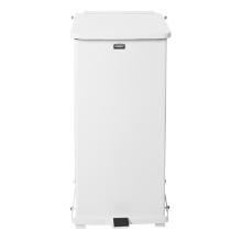 Rubbermaid Defender® steel pedal waste bin Step On 49L white photo du produit