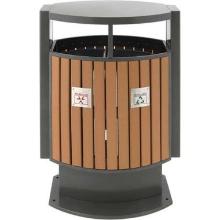 Buitenafvalbak afvalscheiding houtlook 78L 40x70x100 cm zwart Productfoto