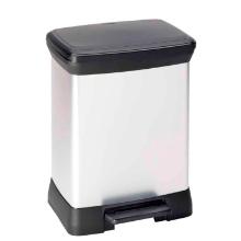 Curver plastic pedal waste bin Decobin 30L silver / black product photo