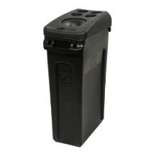 Rubbermaid Slim Jim trash bin with vending channel 87L black product photo