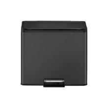 EKO RVS pedaalafvalbak Essential Recycler 3x9L zwart Productfoto