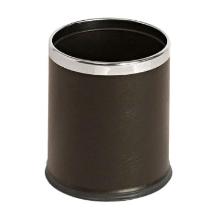 Steel double walled paper bin leatherlook 10L black product photo