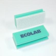 Ecolab Polyfix schuurspons met greep 7.5x14 cm groen/wit Productfoto