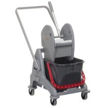 Diversey Taski plastic roll bucket with multi wringer 15L grey/red product photo