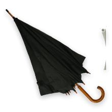 Falconetti® automatische paraplu met houten stok en haak ø 102 cm zwart Productfoto