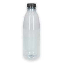 Verive bottle with black cap RPET 1000 cc transparent product photo