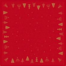 Duni Dunisilk® napperon 84x84 cm Shimmer Trees rood met print #2 Productfoto