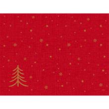 Duni paper placemat 30x40 cm Shimmer Trees red with print product photo