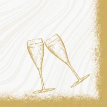 Duni Bio Dunisoft® napkin 40x40 cm Sparkly Cheers white product photo