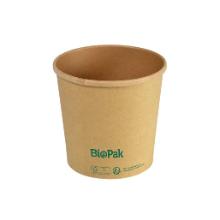 BioPak cardboard soup cup PLA Ronda 750 cc brown product photo