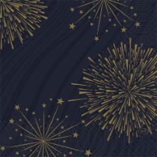 Duni tissue servet 33x33 cm 3-laags Sparkly zwart #2 Productfoto