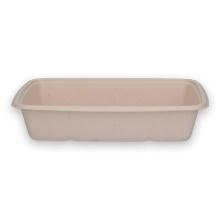 BePulp bagasse rectangular meal container 16.5x22.9x4.8cm 950ml white product photo