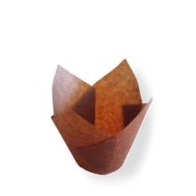 Tulip muffin mold greaseproof paper 11&times;11 cm brown product photo