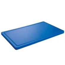 Plastic cutting board with trench 1/2GN 32.5x26.5x1.5 cm blue product photo
