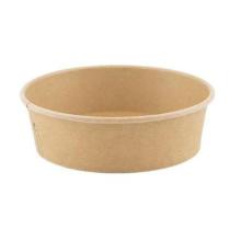 Kraft + PLA Cardboard Salad Bowl Ø 15 cm 500 cc Brown product photo