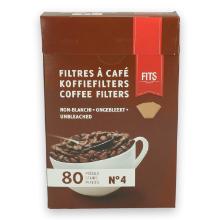 Paper coffee filter No.4 natural brown product photo