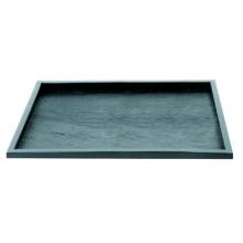Comatec plastic serving tray PS Textura Atlas 1/1 38x27.4x1 cm black product photo
