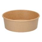 Cardboard salad bowl kraft + PE ø 18.4 cm 1100 cc brown product photo