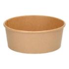 Cardboard salad bowl kraft + PE ø 18.4 cm 1300 cc brown product photo