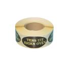 Labels Vers uit eigen oven oval 5.9x2.9 cm black 500 pieces per roll photo du produit