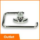 Chrome toilet roll houder without flap 14x14x4.5 cm product photo