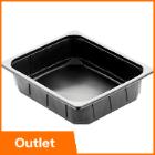 Duni plastic gastronormbak mineraal / PP 1/2 GN 32.5x26.5x6 cm 4000 cc zwart Productfoto