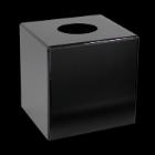 Acryl tissuebox houder vierkant 13.7x13.7x14 cm zwart Productfoto