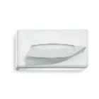 Kunststof tissuebox muurhouder rechthoek 25.6x14x6 cm wit Productfoto