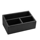 Condiment box leatherette large 9x15x4/6 cm black product photo