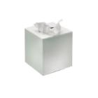 Kunststof tissuebox houder vierkant 13x13x13 cm wit Productfoto