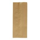 Papieren zak ersatz 0.5 pond 11+(2x4)x29 cm bruin met zijvouw Productfoto