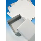 Cardboard pastry box with swan neck, square 30x30x8 cm white product photo