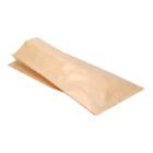 Paper bag kraft 20+(2x3.5) x 42 cm brown product photo