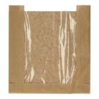 Paper window bag kraft+sarafan 21x24 cm brown product photo