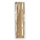Replacement paper window bag 10+(2x3.75)x37 cm brown with perforated window product photo