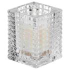 Bolsius glass tea light holder Ribbed 7.6x5.8 cm transparent product photo