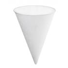 Cardboard cones cup with beaded rim 4.5 oz white product photo
