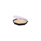 Duni plastic saladebak met vast deksel PS Octaview Cold 23x23x5 cm 1000 cc zwart Productfoto