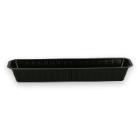 Plastic snack/frietbakje PS rechthoek A16 20.3x5.4x2.8 cm 200 cc zwart Productfoto