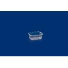 Plastic salad container PP rectangle 10.8x8.3x4 cm 200 cc transparent product photo