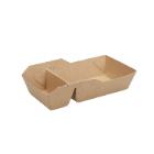 Cardboard French fry tray kraft A23 (A7+1) brown/brown product photo