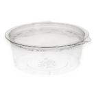 Plastic salad bowl with fixed lid APET ø 12 cm 250 cc transparent product photo