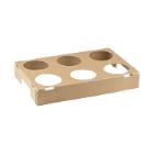 Cardboard beer tray kraft 6-compartment brown product photo