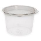 Plastic salad bowl with fixed lid APET ø 12 cm 500 cc transparent product photo