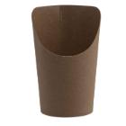 Kartonnen tortilla beker kraft ø 6-8x11 cm bruin Productfoto