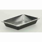 Plastic meal tray rectangle 7.5x4.5x1.2 cm black/silver product photo