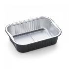 Aluminum meal tray rectangle 17.8x16.4x4.5 cm 750 cc black product photo