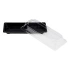 Sushi tray met deksel S rechthoek 22x9x4.5 cm zwart/transparant Productfoto